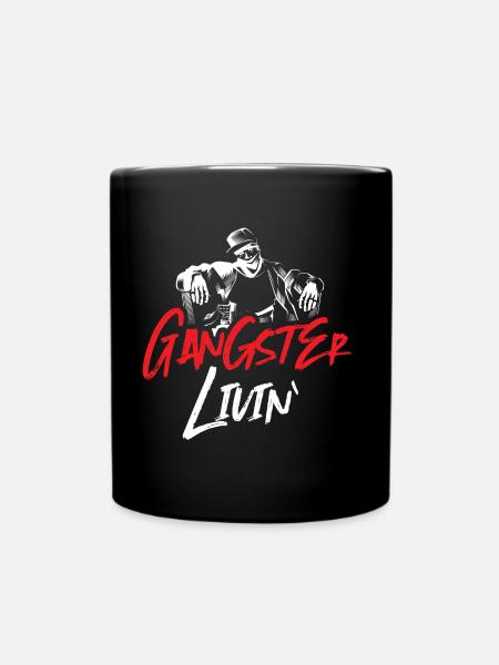 gangster leben - Tasse einfarbig - Schwarz
