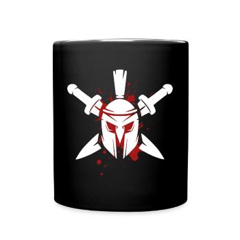 Design spartiate - Mug uni - noir - Devant