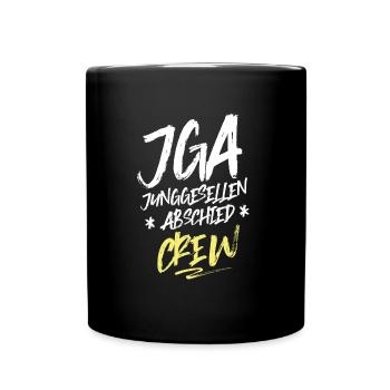 jga junggesellenabschied crew - Tasse einfarbig - Schwarz - Vorne