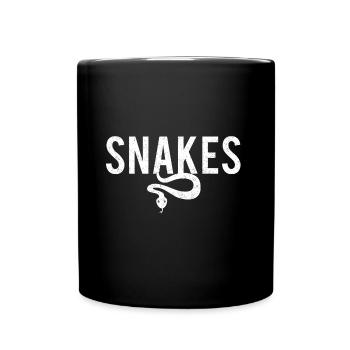 Schlangen - Tasse einfarbig - Schwarz - Vorne