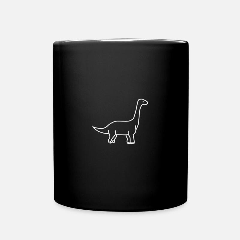 Dinosaurier - Tasse einfarbig - Schwarz