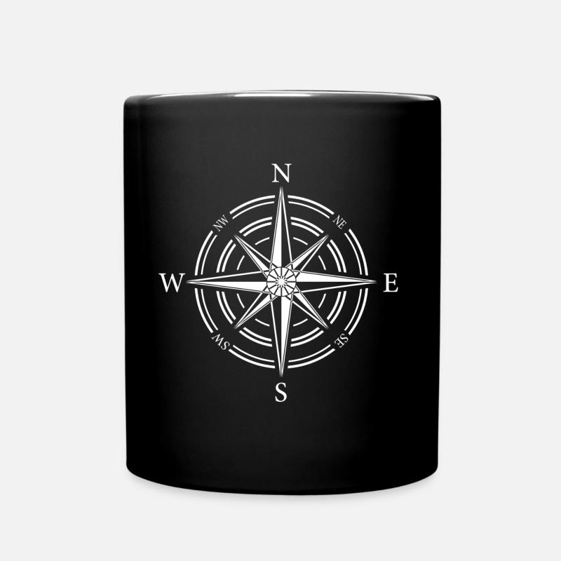 kompass - Tasse einfarbig - Schwarz