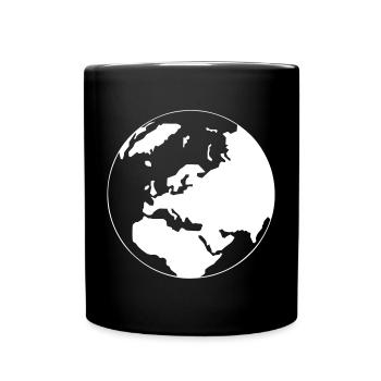 A world map - Full Colour Mug - black - Front