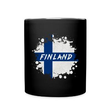 Finland Klecks / Gift Finland Helsinki Turku - Full Colour Mug - black - Front