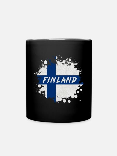 Finlande Klecks / Cadeau Finlande Helsinki Turku - Mug uni - noir