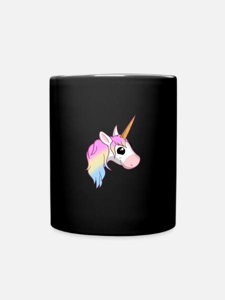 Licorne licornes licorne mignon - Mug uni - noir
