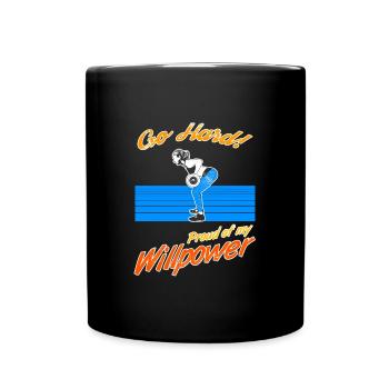 Frauen Fitness - Tasse einfarbig - Schwarz - Vorne
