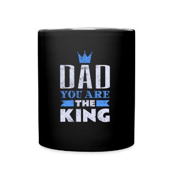 Papa roi papa - Mug uni - noir - Devant