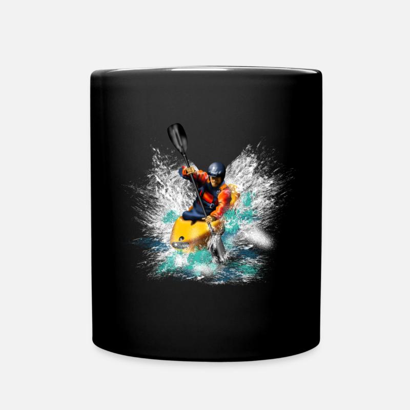 Kayaking - Tasse einfarbig - Schwarz