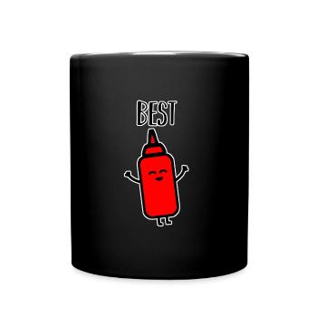 Beste Freunde - Tasse einfarbig - Schwarz - Vorne