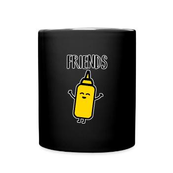 Beste Freunde - Tasse einfarbig - Schwarz - Vorne