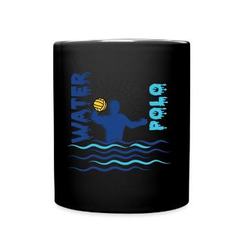 Water Polo Wasserball - Tasse einfarbig - Schwarz - Vorne