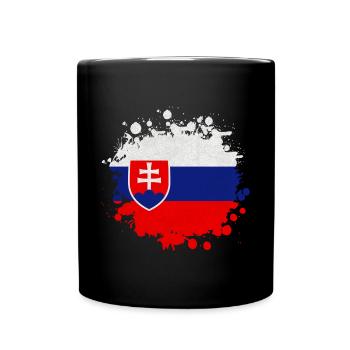 Slowakei Klecks / Geschenk Bratislava Kaschau - Tasse einfarbig - Schwarz - Vorne