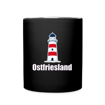 Ostfriesland Geschenk Geschenkidee - Tasse einfarbig - Schwarz - Vorne