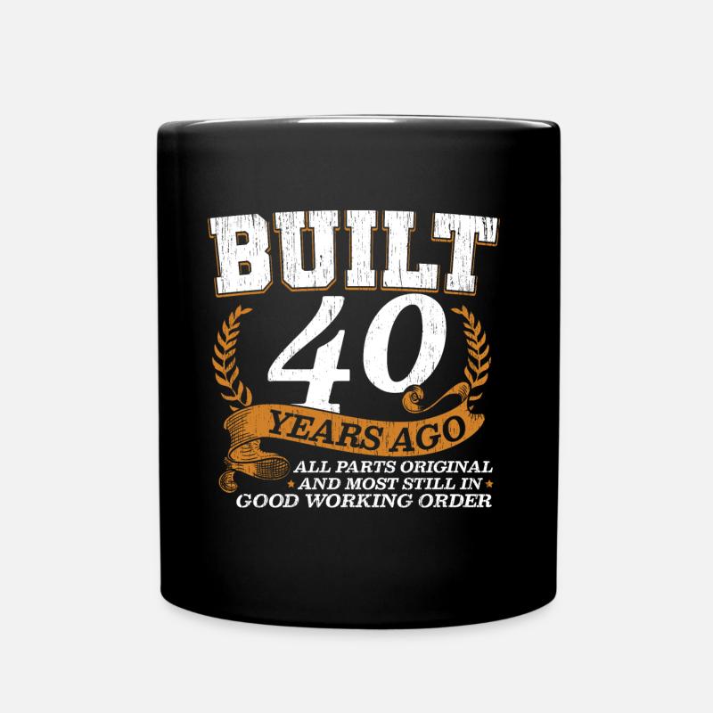 40th Birthday Gift Gift Idea Party - Full Colour Mug - black