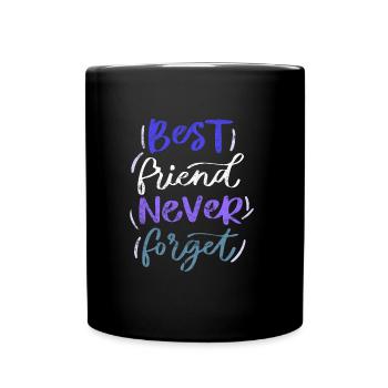 Beste Freunde - Tasse einfarbig - Schwarz - Vorne