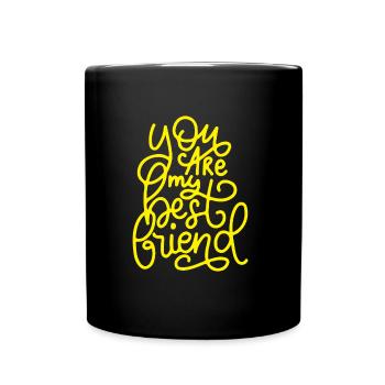 Beste Freunde für immer - Tasse einfarbig - Schwarz - Vorne