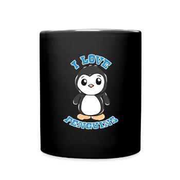 manchot - Mug uni - noir - Devant