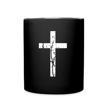 cross symbol - Full Colour Mug - black - Front
