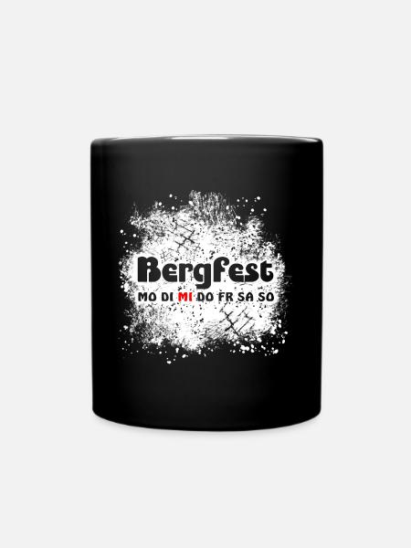 Bergfest. Mittwoch. Woche. Arbeit. Job. Lustig - Tasse einfarbig - Schwarz