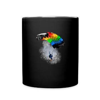 parachute - Full Colour Mug - black - Front