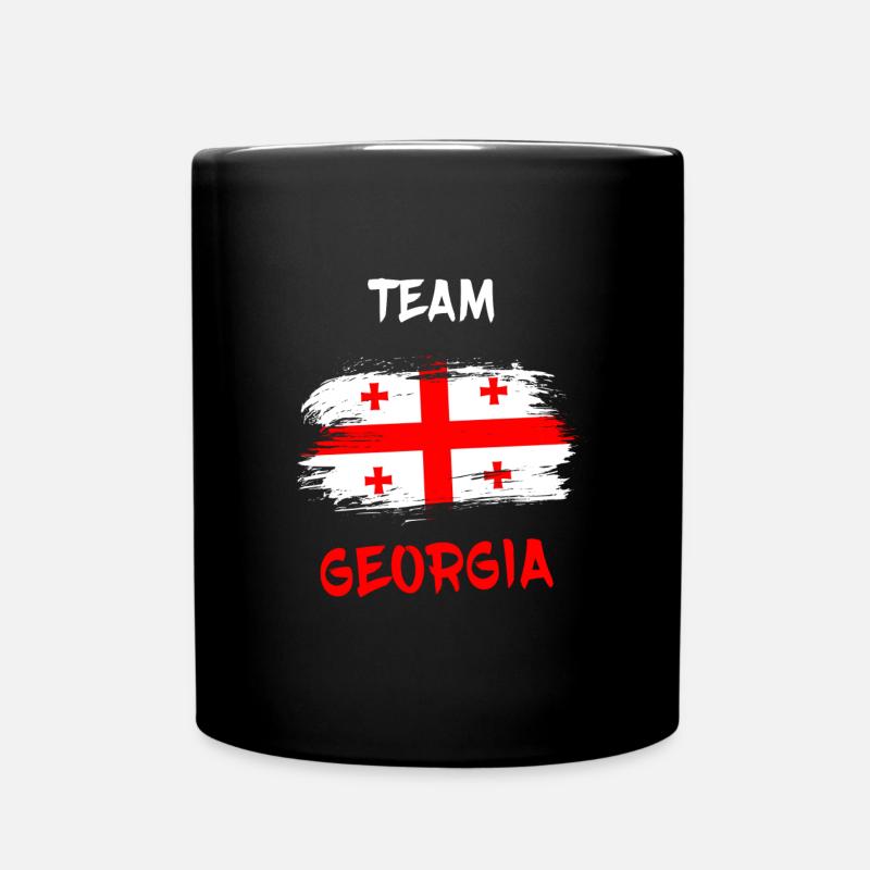 Team Georgien / Geschenk Tiflis Gori Flagge - Tasse einfarbig - Schwarz