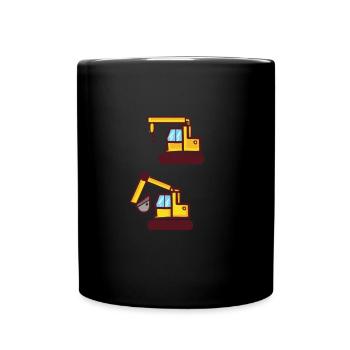 Idée de cadeau pour le conducteur de pelle excavatrice - Mug uni - noir - Devant