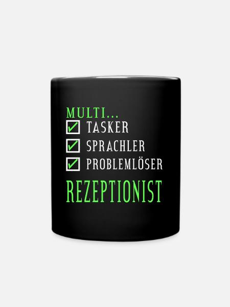 Hotel Empfang Rezeptionist Multitalent Geschenk - Tasse einfarbig - Schwarz
