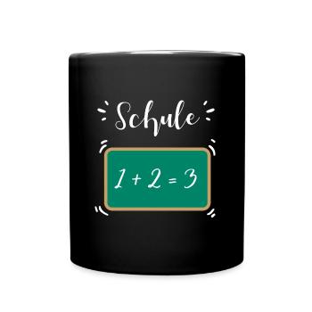 Schule - Tasse einfarbig - Schwarz - Vorne