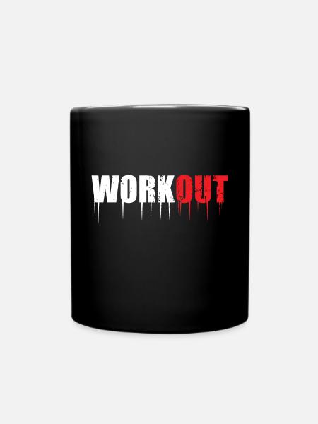 Workout - Tasse einfarbig - Schwarz