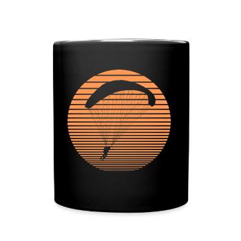Paragliding - Tasse einfarbig - Schwarz - Vorne
