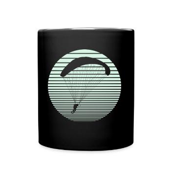 Paragliding - Tasse einfarbig - Schwarz - Vorne