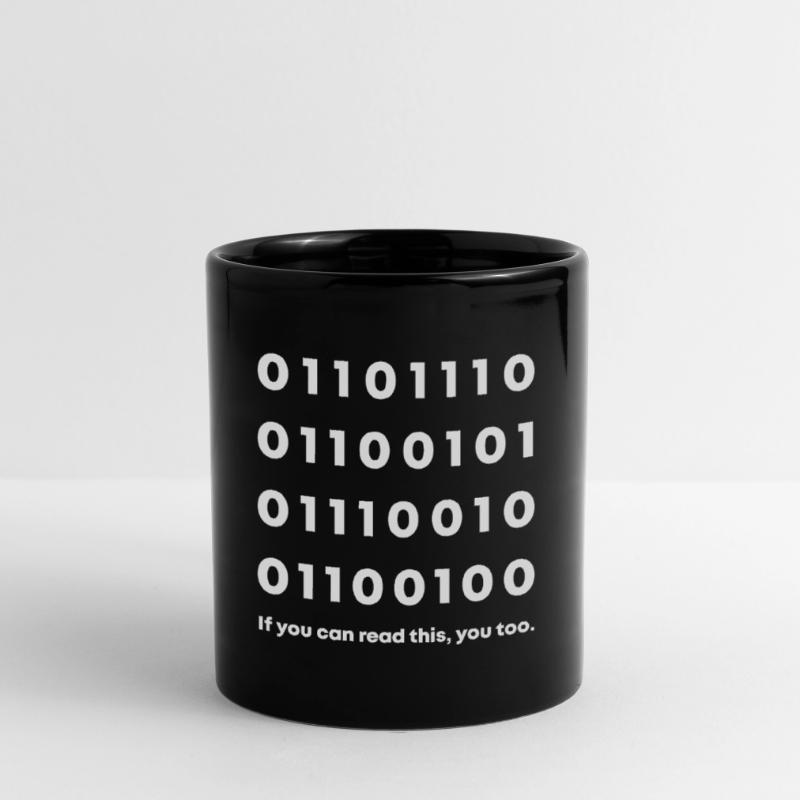 Nerd in binary code Full Colour Mug