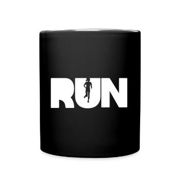 RUN - Tasse einfarbig - Schwarz - Vorne