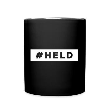 #Held - Tasse einfarbig - Schwarz - Vorne