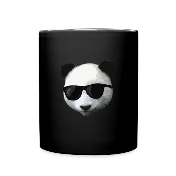 Panda panda bear animal cool sunglasses - Full Colour Mug - black - Front