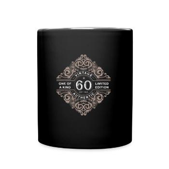 60th birthday - Full Colour Mug - black - Front