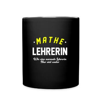 Mathe Lehrerin - Tasse einfarbig - Schwarz - Vorne