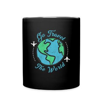 Voyager dans le monde - allez parcourir le monde! - Mug uni - noir - Devant