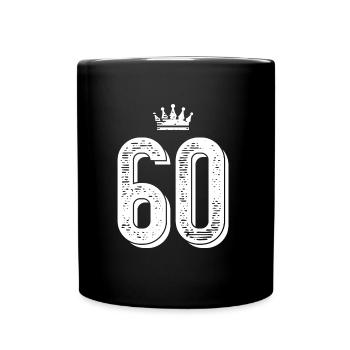 60 crown - Full Colour Mug - black - Front