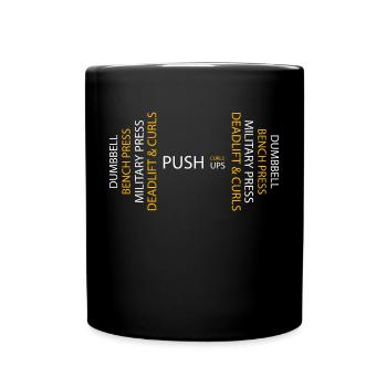 Training Fitness Muskeln Gym Hanteln HIIT Sport Pu - Tasse einfarbig - Schwarz - Vorne