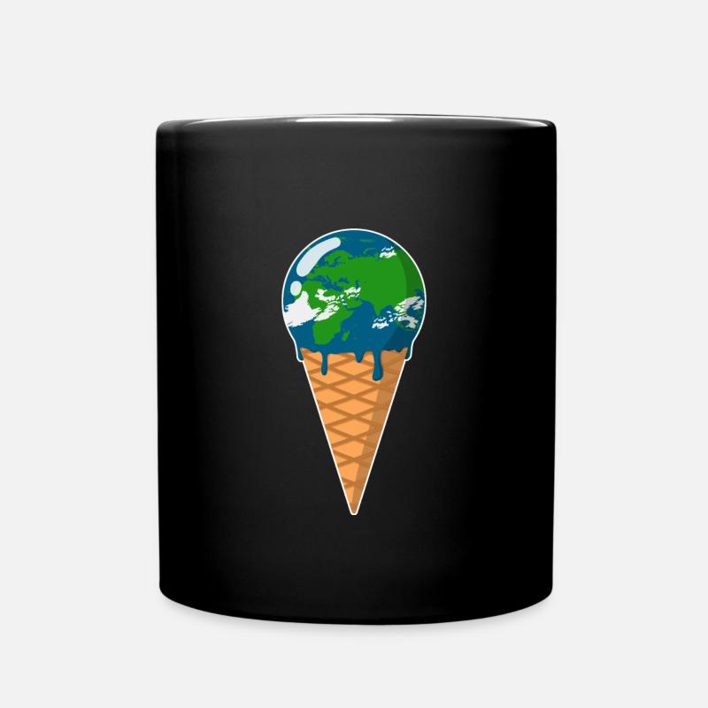 Erde Eis Wissenschaft Klimaschutz Klimawandel - Tasse einfarbig - Schwarz