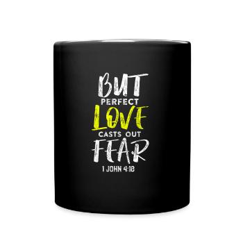 Gott ist liebe bibelvers - Tasse einfarbig - Schwarz - Vorne