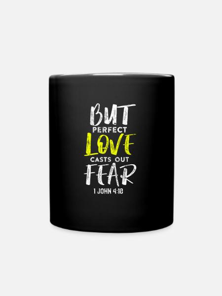 Gott ist liebe bibelvers - Tasse einfarbig - Schwarz