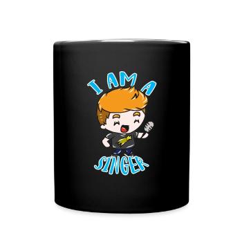 Sänger - Tasse einfarbig - Schwarz - Vorne