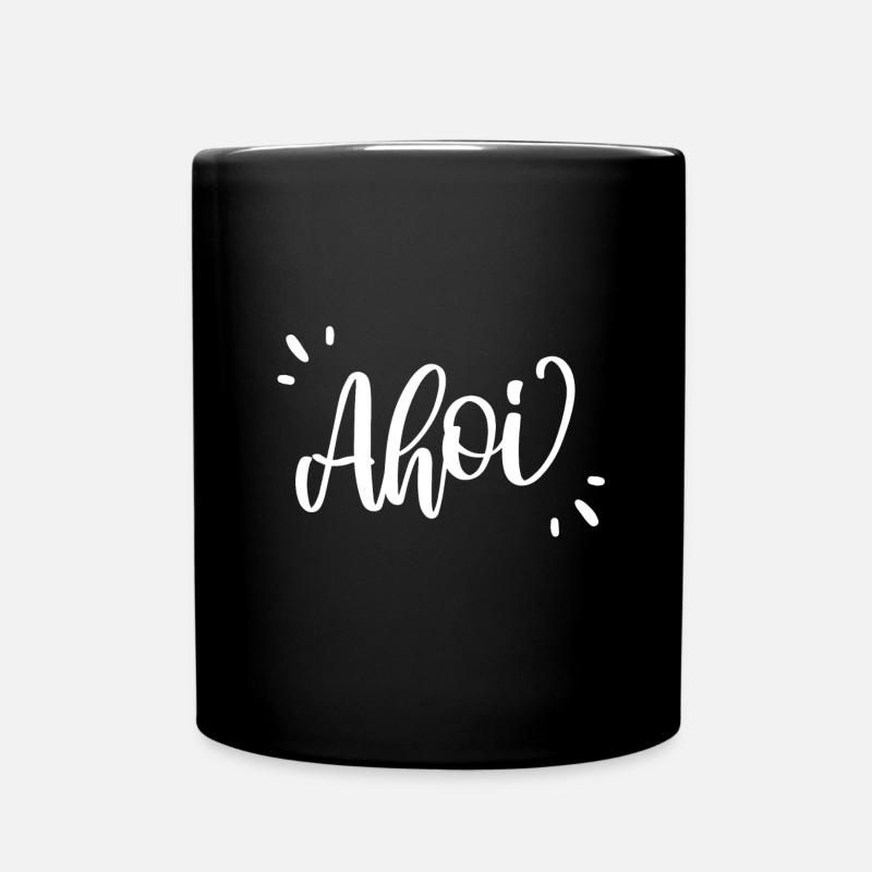 Ahoi - Tasse einfarbig - Schwarz