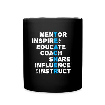 English teacher teacher profession saying gift - Full Colour Mug - black - Front