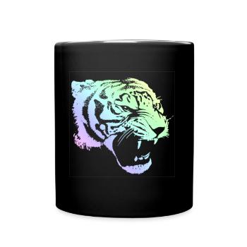 tigre - Mug uni - noir - Devant