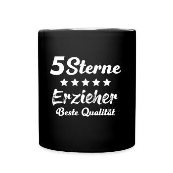 Erzieher Erzieherin Kindergärtner Kindergärtnerin - Tasse einfarbig - Schwarz - Vorne