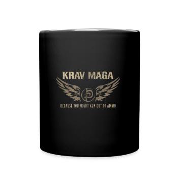 Krav Maga Selbstverteidigung Kampfsport Aus Israel - Tasse einfarbig - Schwarz - Vorne